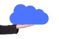 Hand holding cloud Royalty Free Stock Photo