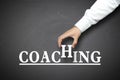 Hand holding coaching concept Royalty Free Stock Photo