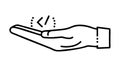 Hand Holding Code Snippet Icon, Programming Development and Software, vector design Generative AI Royalty Free Stock Photo