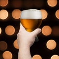Hand Holding Cold beer Royalty Free Stock Photo