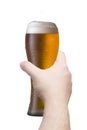 Hand Holding Cold beer Royalty Free Stock Photo