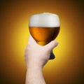 Hand Holding Cold beer Royalty Free Stock Photo