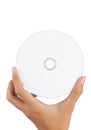 Hand holding a compact disc Royalty Free Stock Photo