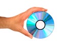 Hand holding compact disc Royalty Free Stock Photo