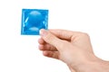 Hand Holding Condom Packet