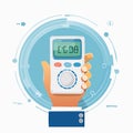 Hand Holding a Digital Multimeter for Electronic Testing Royalty Free Stock Photo