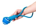 Hand with dog toy Royalty Free Stock Photo