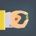 Hand holding Dollar Money symbol Financial Busines Royalty Free Stock Photo