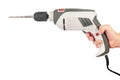 Hand holding drill Royalty Free Stock Photo