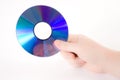 Hand holding a dvd Royalty Free Stock Photo