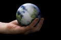 Hand Holding Earth Royalty Free Stock Photo