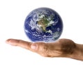 Hand Holding Earth Royalty Free Stock Photo