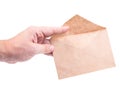 hand holding envelopes with letters Royalty Free Stock Photo