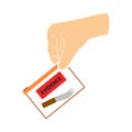 Hand Holding Evidence Pocket Icon Royalty Free Stock Photo