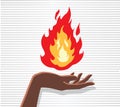Fire Hand Royalty Free Stock Photo