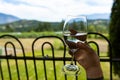 Outdoor wines drinking and tasting Royalty Free Stock Photo