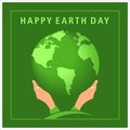 Hand holding a globe. Save the planet from destruction. Earth Day concept. Royalty Free Stock Photo