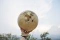 Hand Holding Globe World Location Concept Royalty Free Stock Photo