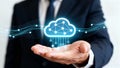 Hand Holding Cloud Computing Data Network Concept Royalty Free Stock Photo