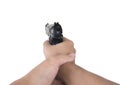 Hand holding gun Royalty Free Stock Photo