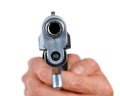 Hand holding gun Royalty Free Stock Photo