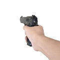 hand holding gun