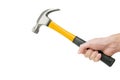 Hand holding hammer