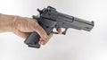 Hand holding a handgun Royalty Free Stock Photo