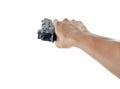 Hand holding a handgun Royalty Free Stock Photo