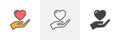 Hand holding heart icon Royalty Free Stock Photo