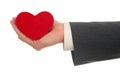 Hand Holding Heart Shaped Box Royalty Free Stock Photo