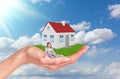 Hand holding house Royalty Free Stock Photo