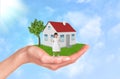 Hand holding house Royalty Free Stock Photo