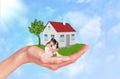 Hand holding house Royalty Free Stock Photo