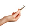 Hand holding key Royalty Free Stock Photo