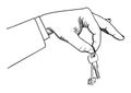 Hand Holding a Key