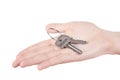 Hand holding keys