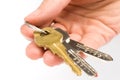 Hand holding keys Royalty Free Stock Photo