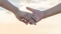 Hand holding lovely story. good memories time Royalty Free Stock Photo