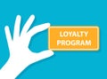 Hand holding loyalty program card Royalty Free Stock Photo