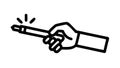 Hand Holding Magic Wand: Spellcasting Creative Power, vector design Generative AI Royalty Free Stock Photo