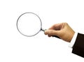 Hand Holding magnifying Glass Royalty Free Stock Photo