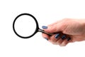 Hand holding magnyfing glass Royalty Free Stock Photo