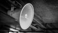 Hanging White Megaphone Horn Loudspeaker Royalty Free Stock Photo