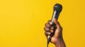 A Hand Holding a Microphone.AI generated image Royalty Free Stock Photo