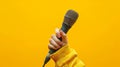 A Hand Holding Microphone.AI generated image Royalty Free Stock Photo