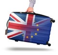 Modern suitcase Union Jack leaving EU Royalty Free Stock Photo