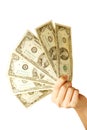 Hand holding money Royalty Free Stock Photo