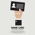 Hand Holding Name Card