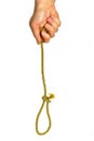 Hand holding noose Royalty Free Stock Photo